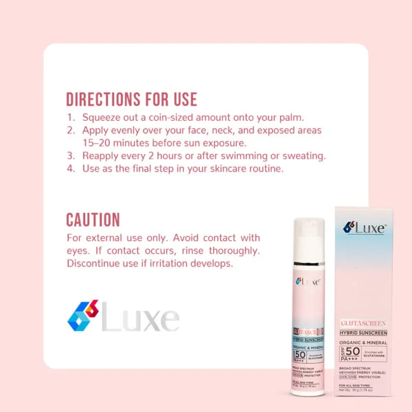 Glutascreen SPF 50 PA+++ detail